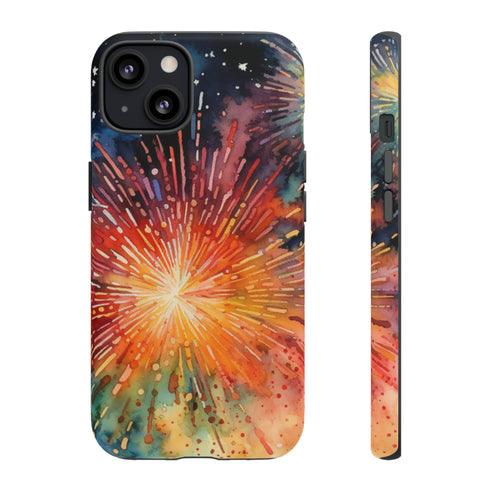 Summer Fireworks in Watercolor - Impact Resistant Phone Case